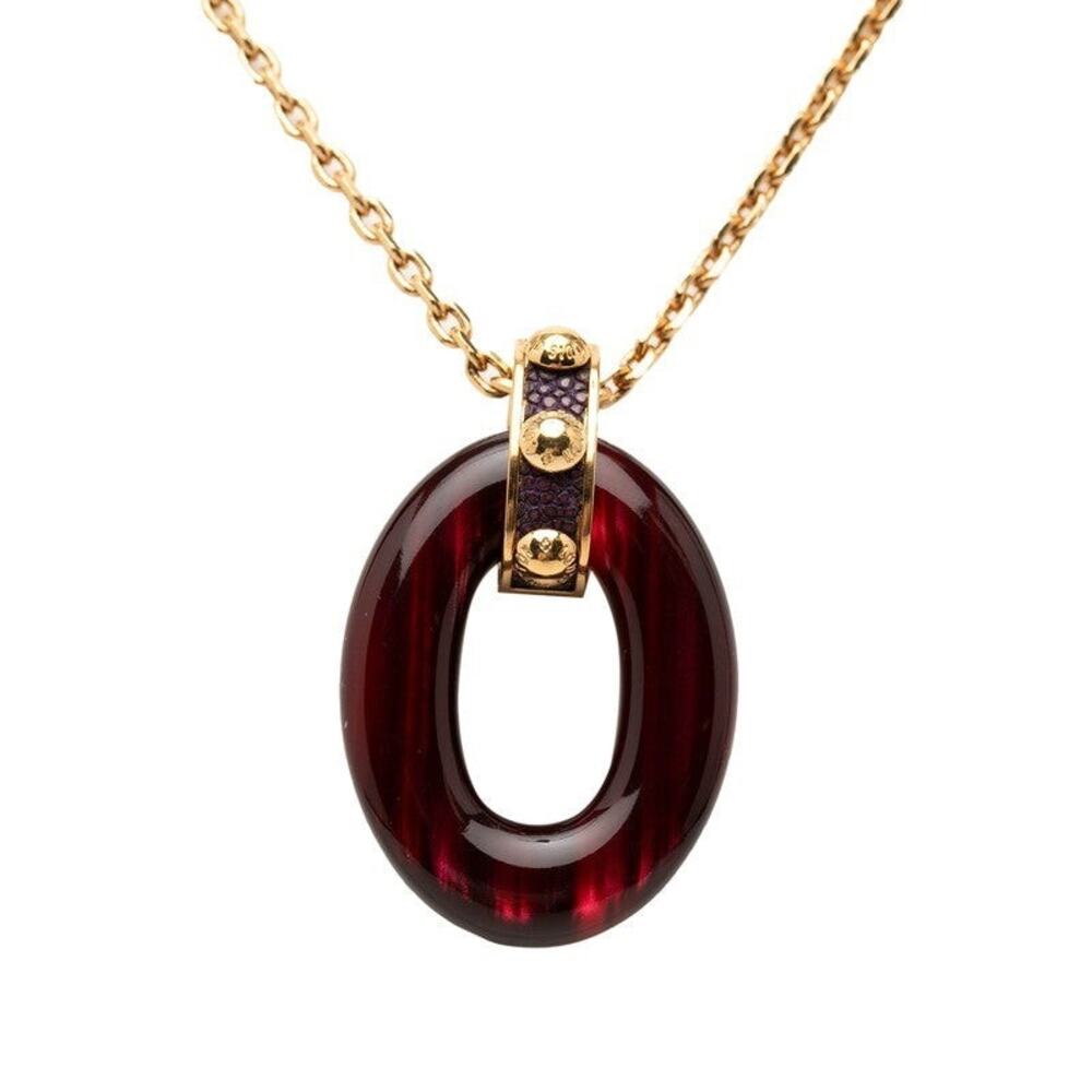 Louis Vuitton Gimme a Clue Pendant Necklace Plated Gold